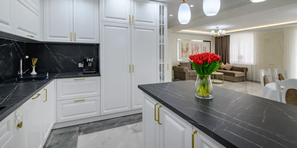 Soapstone countertop templating and installation