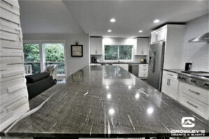 Crowley's expert craftsmanship showcased in a granite and quartz installation.