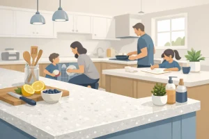 Quartz Countertop Benefits for Busy Homes