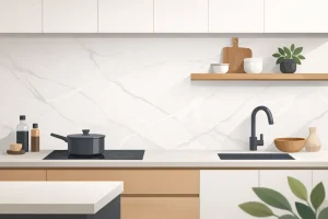 Quartz Backsplash Wall Panels for Kitchens