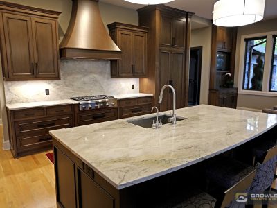 modern kitchen with quartz countertop