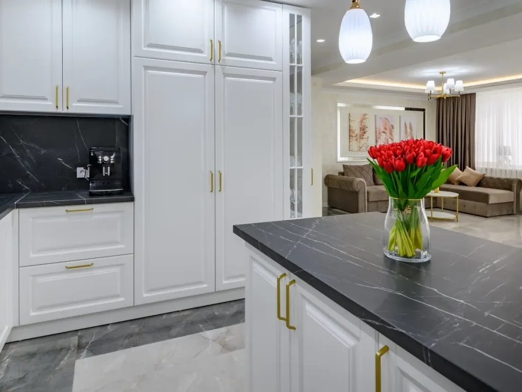 Soapstone countertop templating and installation